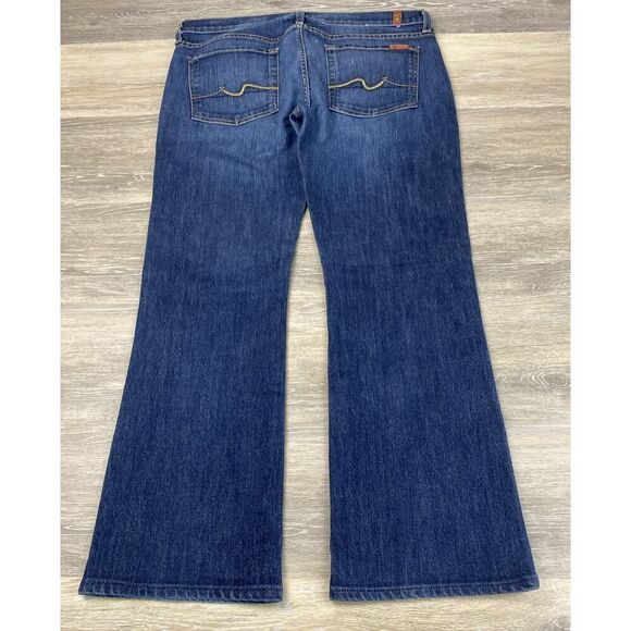 Seven 7 for All Mankind High Waist Bootcut Dark Wash Denim Jeans Women's Sz 30 - Picture 3 of 12